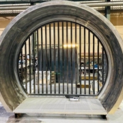 Fabrication d'un tunnel d’accès avec portail métallique