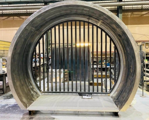 Fabrication d'un tunnel d’accès avec portail métallique