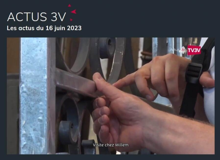 Reportage sur la chaîne TV3V : visite à la Métallerie Willem